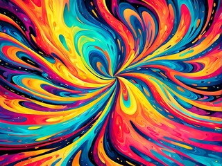 Fototapeta premium Abstract Swirling Color Burst
