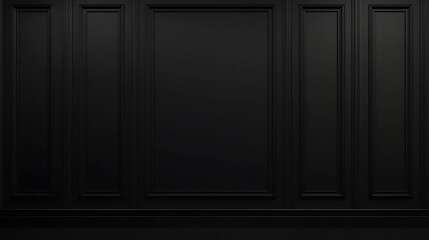 Fototapeta premium Black Paneled Wall Interior