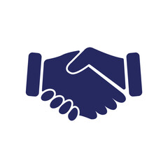 Obraz premium business handshake deal icon, partnership agreement symbol, corporate collaboration vector