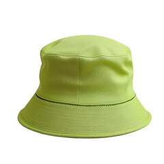 Fototapeta premium Green bucket hat isolated on transparent background