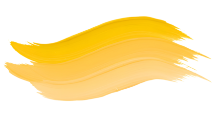 Smooth, gradient yellow paint stroke that transitions from a deep golden yellow to a pale, almost pastel yellow. The stroke should have a soft, flowing shape with no harsh edges, and it shoul