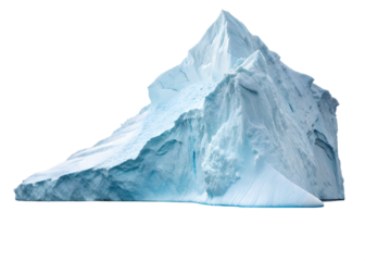 Majestic iceberg floating in clear ocean waters
