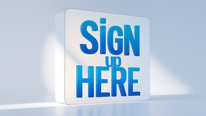 clear and bold display of the phrase Sign up here guides individuals toward registration.