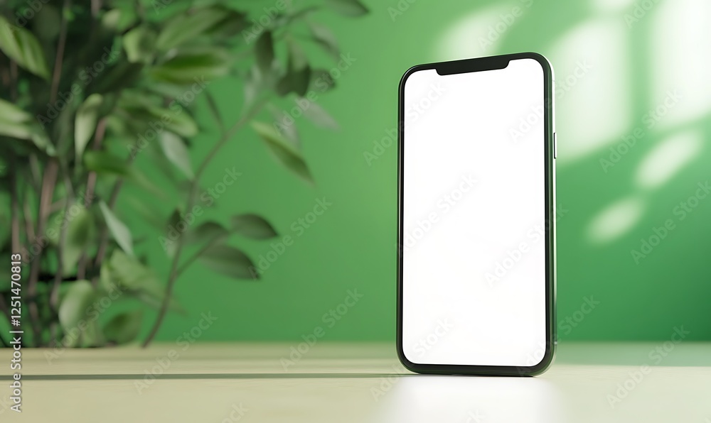 Poster a smartphone displayed at an angle on a white background, ideal for mockups and promotional use.
