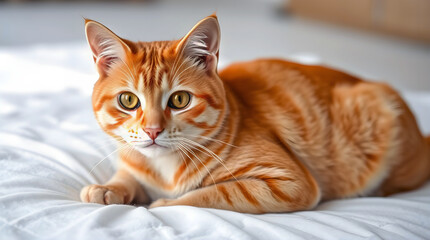 Radiant Rest The Orange Tabby&rsquo;s Tranquil Moment