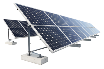 Installed solar panels for renewable energy