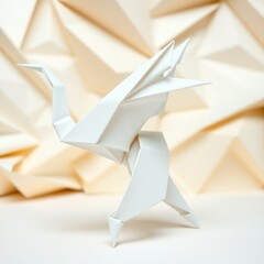 origami crane isolated on white