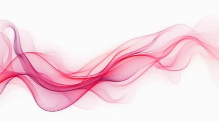 Abstract Pink Swirl on White Background