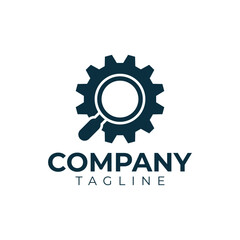 Magnifying Glass and Gear logo - Representing SEO Optimization and Technical Search