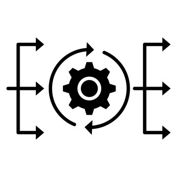 Parallel Processing Glyph Icon