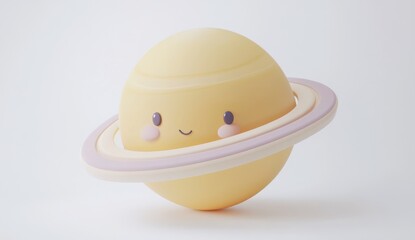Fototapeta premium 3D illustration of the planet Saturn with its distinctive rings