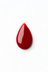 Fototapeta premium Realistic 3d red blood drop isolated on white background