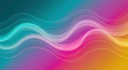 Vibrant Wave Abstract: A mesmerizing abstract artwork featuring flowing, vibrant waves in shades of teal, pink, and orange.  The smooth, dynamic curves create a sense of movement and energy.