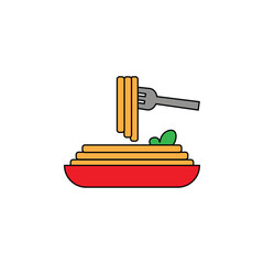 pasta vector type  icon