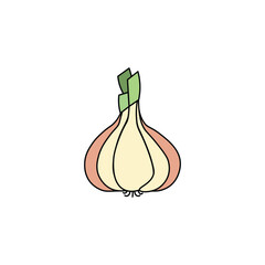 garlic vector type icon
