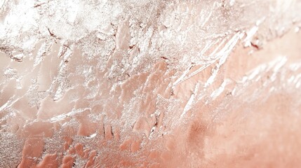Fototapeta premium Elegant frosted glass texture with delicate white ice patterns detail