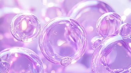 Elegant Purple Bubbles: A Serene and Ethereal Abstract Background