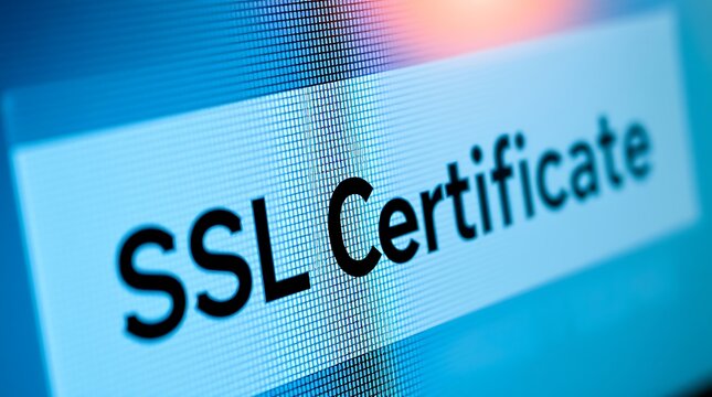 Close-Up of Browser Window with SSL Certificate &ndash; HTTPS Security Concept,  ssl lock, ssl padlock, website design, ssl badge, ssl shield,  SSL connection

