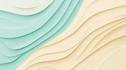 Obraz premium Abstract Pastel Wave Pattern Design