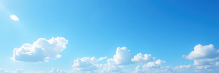 Clear blue sky, scattered delicate cirrus clouds , weather, pure, scene