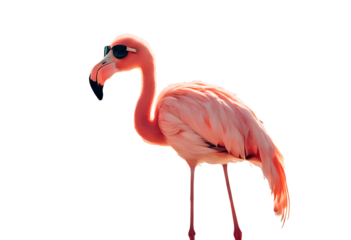 fun sunset sun trees flamingo leghorn concept summer holiday hat sunlight funny straw sunglasses pink water leaf wearing bird natural sunny ocean palm beach nature sand happy card sea hot background