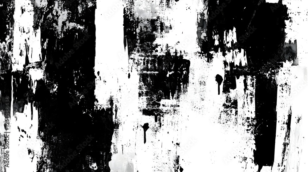 Poster abstract grunge textured black and white background with vintage marks and distressed patterns