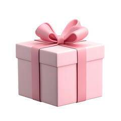 Obraz premium A beautifully wrapped pink gift box.