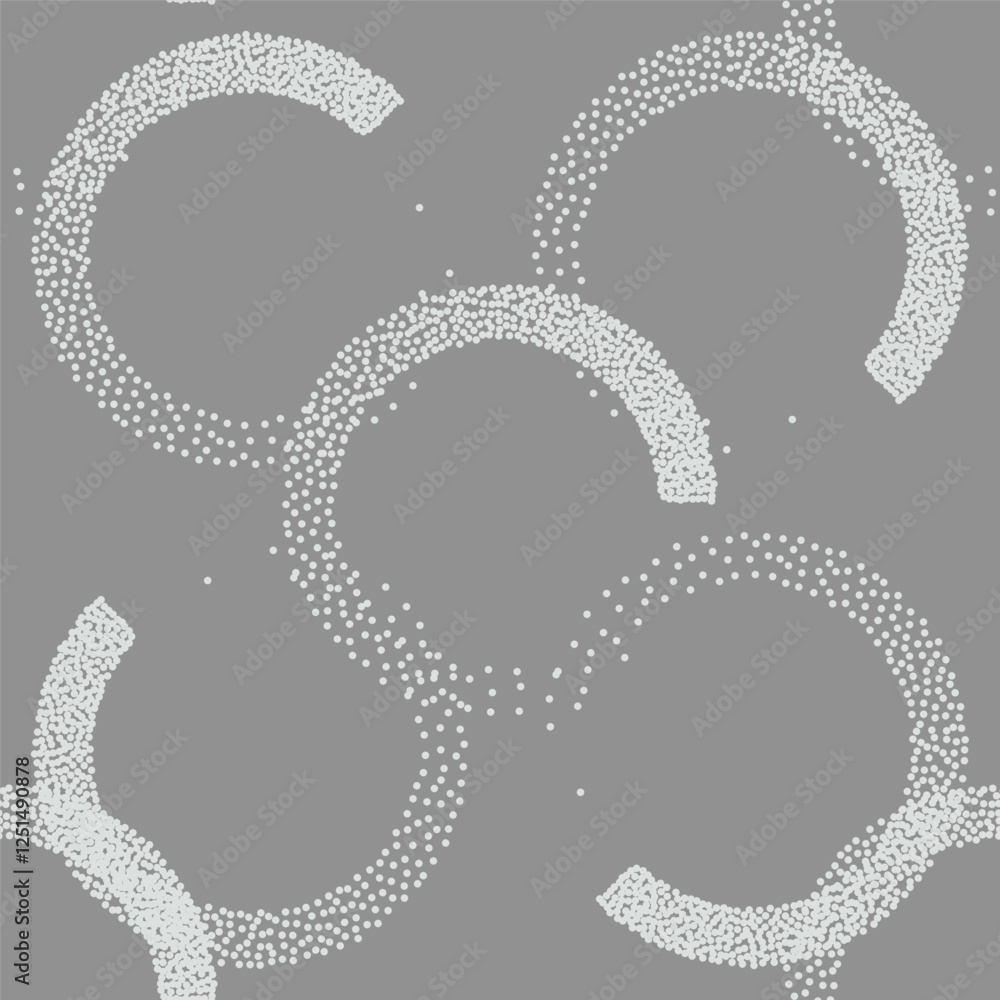 Poster stipple seamless pattern in retro style on grey background. vector stipple texture can be used for f