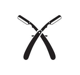 Obraz premium Simple barber razor blade icon vector illustration.