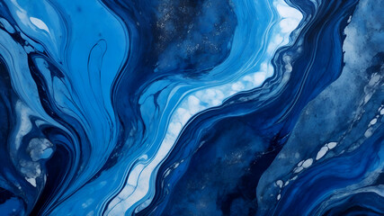 Sapphire blue background with a marbled texture