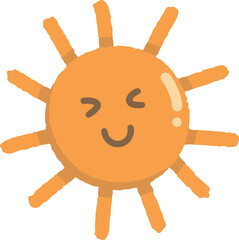 clip art cute watercolor illustration of colorful bright cartoon sun for child daycare and nursery wallpaper