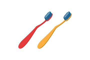 Simple toothbrush icon illustration of plastic toothbrush vector icon.