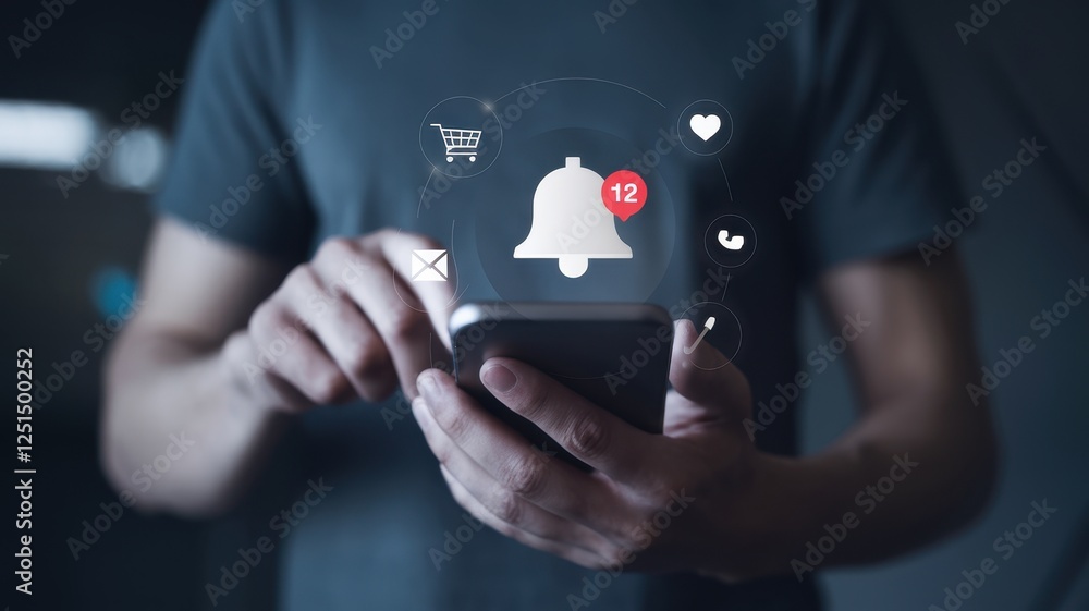 Poster notifications smartphone user interface