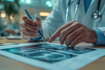 doctor analyizing x ray