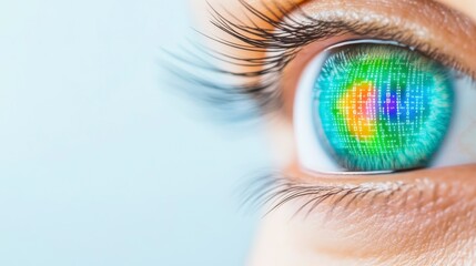 Surreal Watercolor Eye Art in Vivid Colors and Digital Style