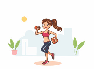 Active Lifestyle Vector Graphics for Fitness Inspiration