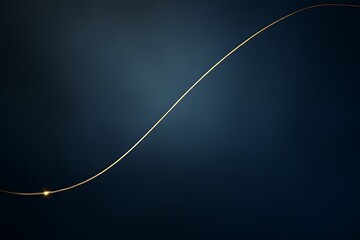 Elegant Gold Line on a Dark Blue Gradient Background