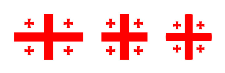 Georgia flag icon set