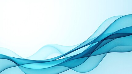 Fototapeta premium Abstract wave pattern in gradient hues of blue.