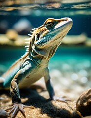 Fototapeta premium a kind of lizard in the water