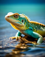 Fototapeta premium a kind of lizard in the water