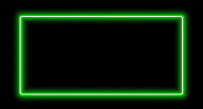 Green neon background vector.