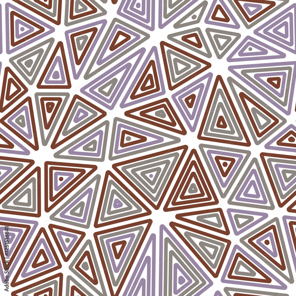 Poster triangles background design. large shape size. multiple repeated inner triangles. multicolored style