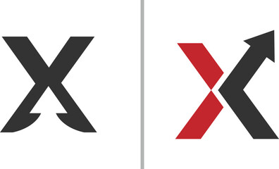 letter x arrow logo, letter x arrow icon,  letter x recycle, vector file