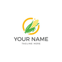 Corn farm logo template, corn vector icon.