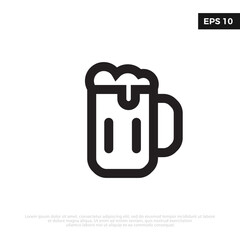 Simple Beer glass icon vector.