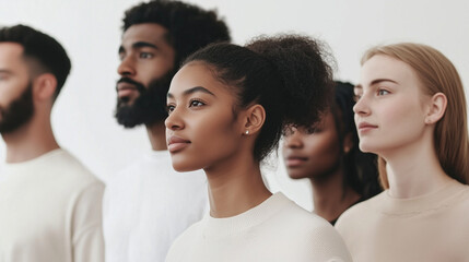 Fototapeta premium Diverse Group of People Standing Together in Solidarity