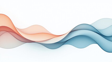 Abstract waves of varying hues seamlessly blend against a pristine white background.