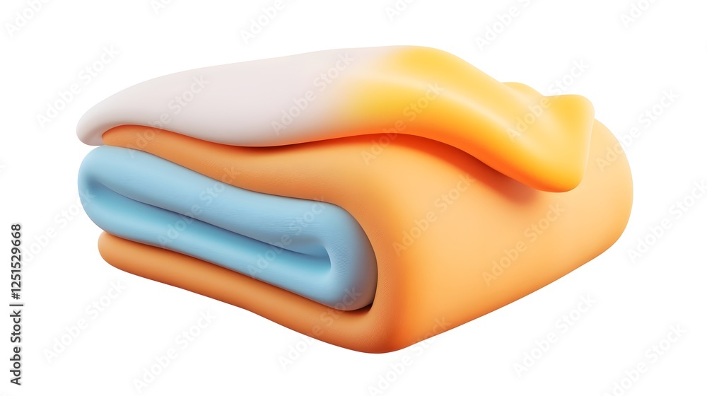 Poster minimalist abstract 3d shapes and fluid curved patterns in bright pastel color gradient design