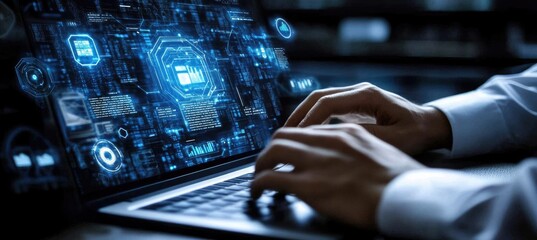 Business people working with electronic devices